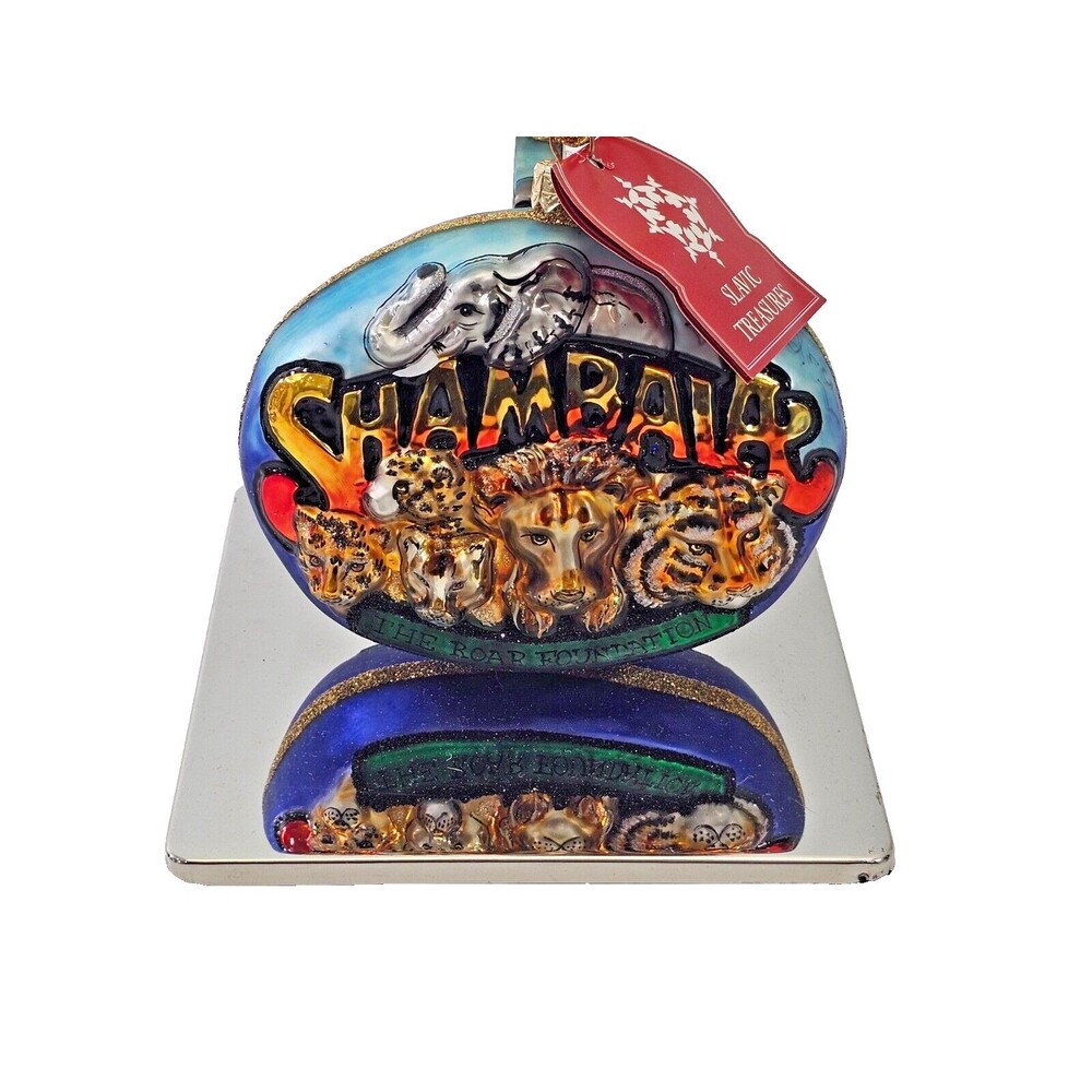 NEW Slavic‎ Treasures Shambala Glass Ornament Signed Glenn Lewis Tippi Hendren